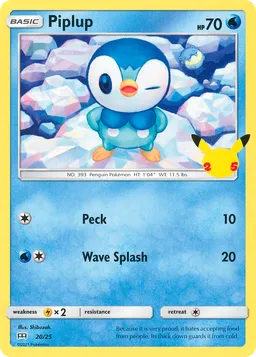 Piplup 20 McDonald's Collection 2021