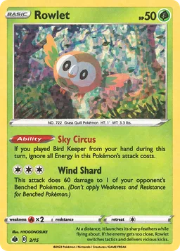Rowlet 2 McDonald's Collection 2022