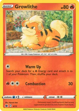Growlithe 4 McDonald's Collection 2022