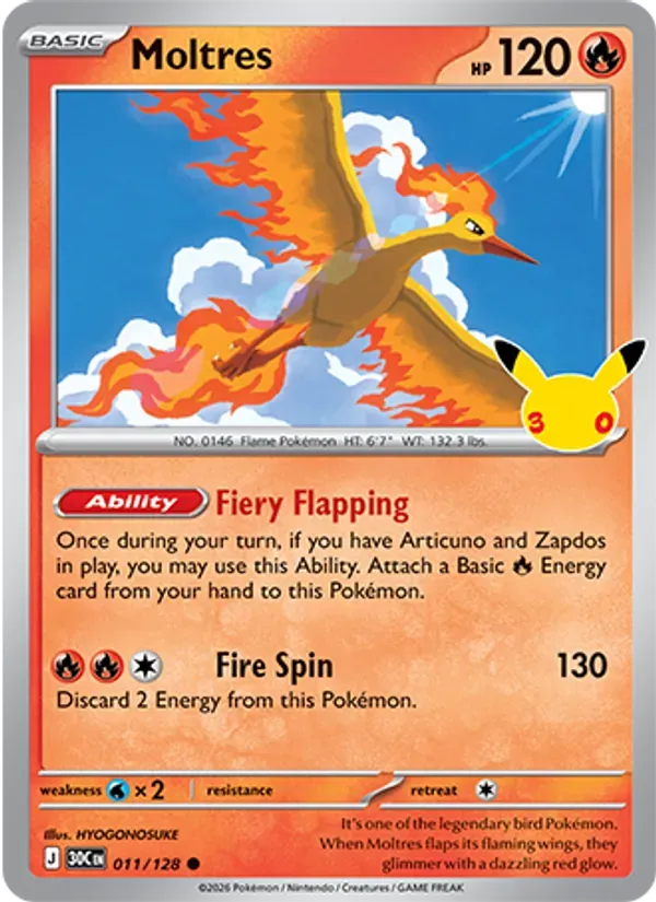 Moltres 011/128 Celebração de 30 Anos