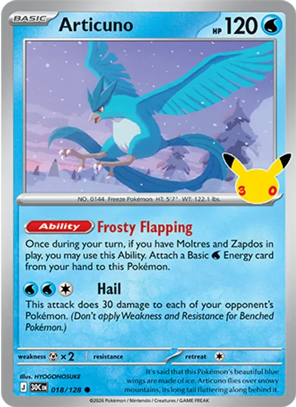 Articuno 018/128 Celebração de 30 Anos