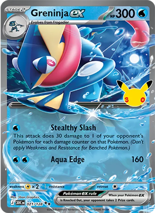 Greninja ex 021/128 Celebração de 30 Anos