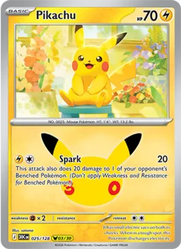 Pikachu 025 Celebração de 30 Anos