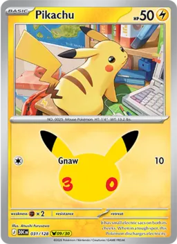 Pikachu 031 Celebração de 30 Anos