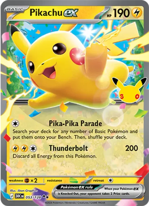 Pikachu ex 053/128