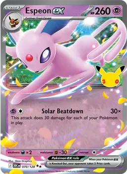 Espeon ex 070 Celebração de 30 Anos