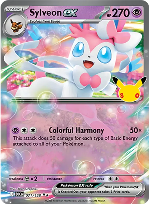 Sylveon ex 071/128 Celebração de 30 Anos
