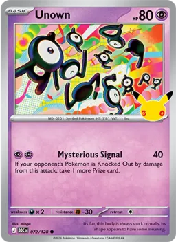 Unown 072 Celebração de 30 Anos