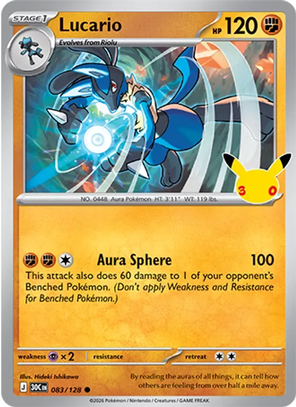 Lucario 083/128 Celebração de 30 Anos