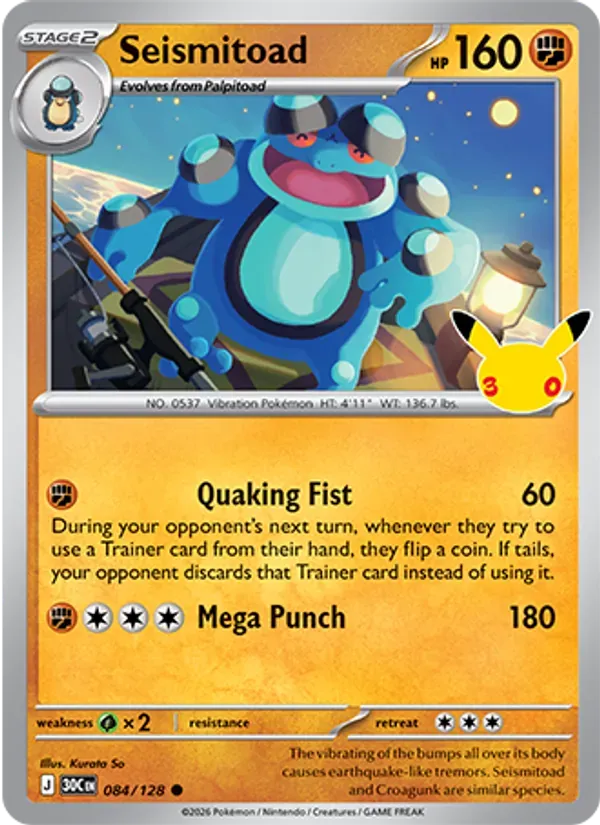 Seismitoad 084/128 Celebração de 30 Anos