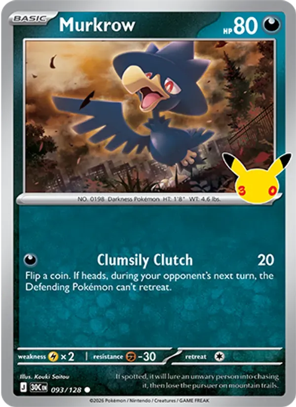Murkrow 093/128 Celebração de 30 Anos