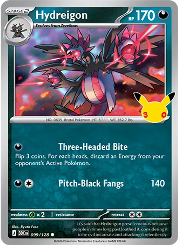 Hydreigon 099/128 Celebração de 30 Anos