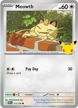Meowth 113 Celebração de 30 Anos