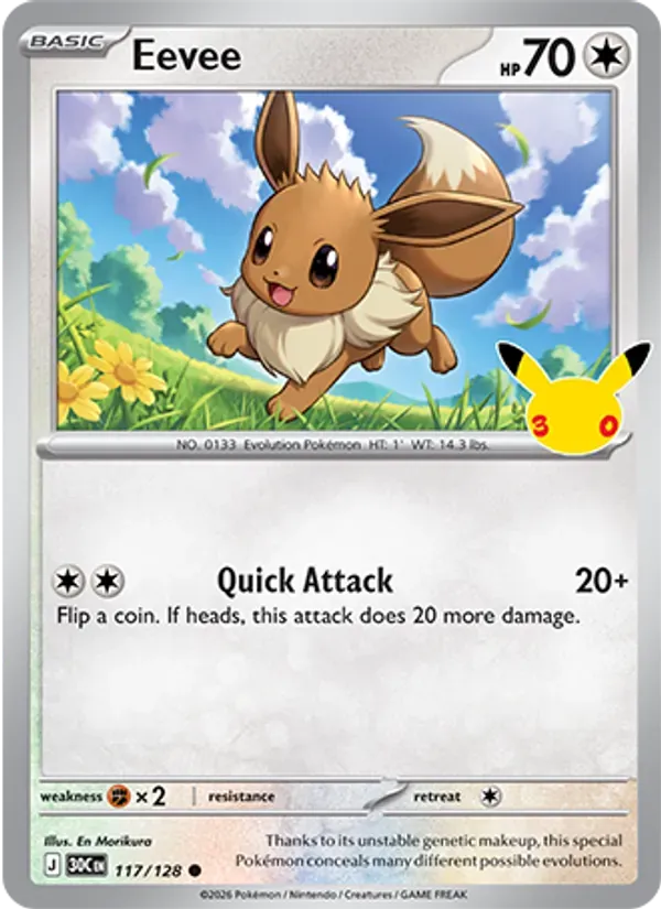 Eevee 117/128 Celebração de 30 Anos