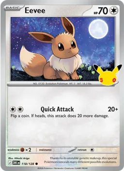 Eevee 118 Celebração de 30 Anos