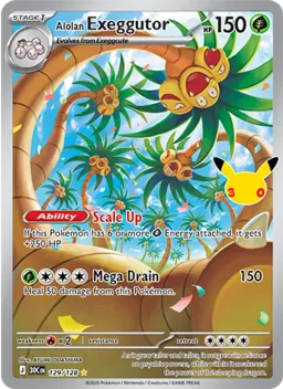 Alolan Exeggutor 129 Celebração de 30 Anos