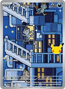 Alolan Meowth 139 Celebração de 30 Anos