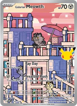 Galarian Meowth 141 Celebração de 30 Anos