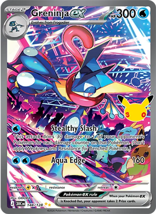Greninja ex 148/128 Celebração de 30 Anos