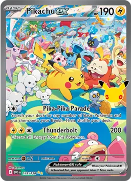 Pikachu ex 149 Celebração de 30 Anos