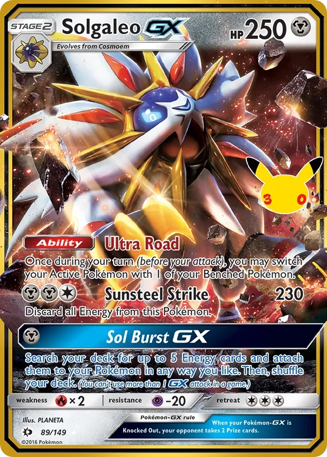 Solgaleo GX 017/0 Coleção Clássica de 30 Anos
