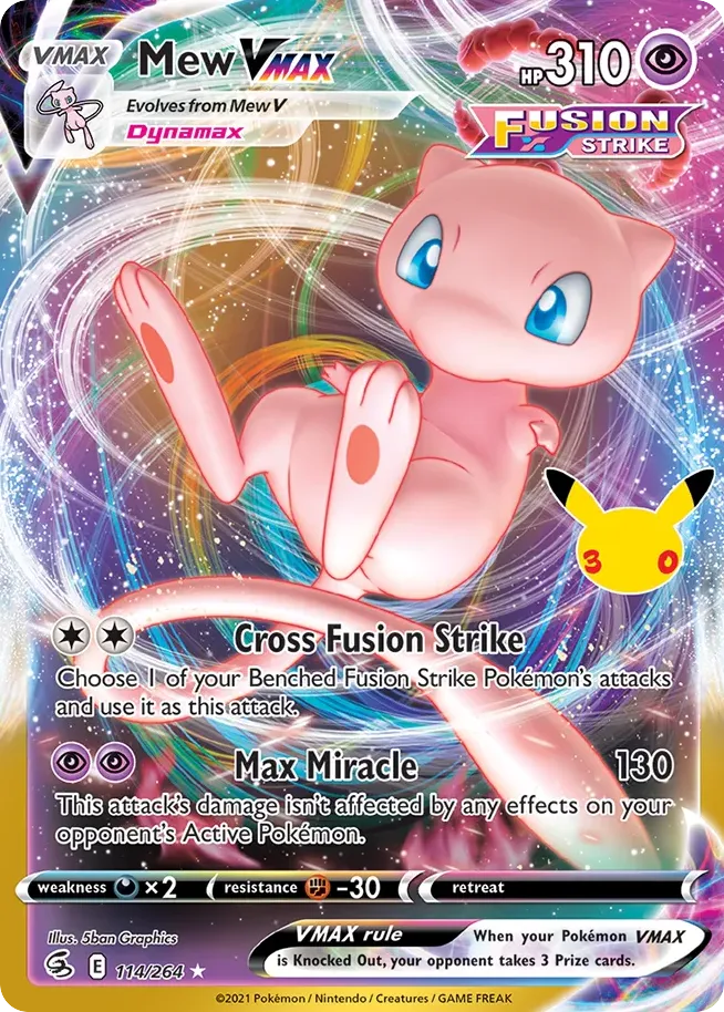 Mew VMAX 026/0 Coleção Clássica de 30 Anos
