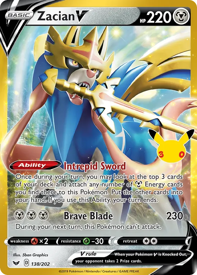 Zacian V 028/0 Coleção Clássica de 30 Anos