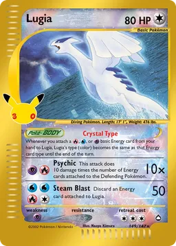 Lugia 029 Coleção Clássica de 30 Anos