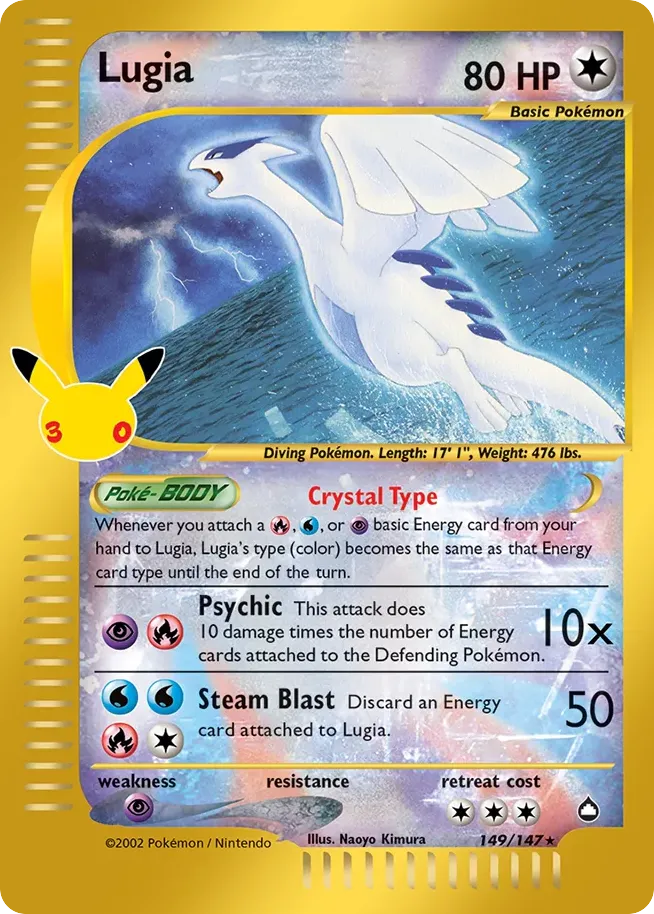 Lugia 029/0 Coleção Clássica de 30 Anos