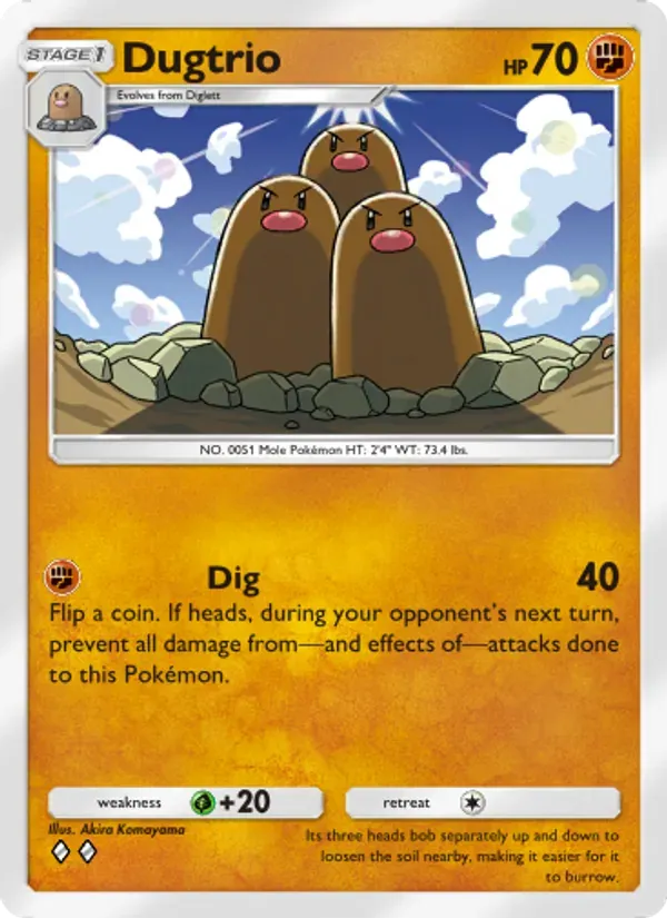 Dugtrio 140/226 Dominação Genética
