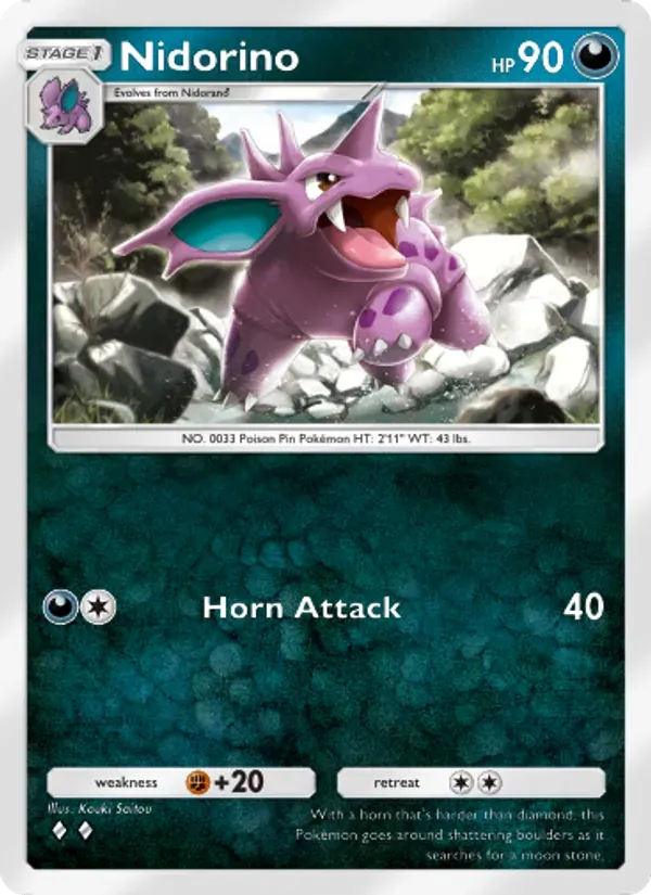 Nidorino 170/226 Dominação Genética