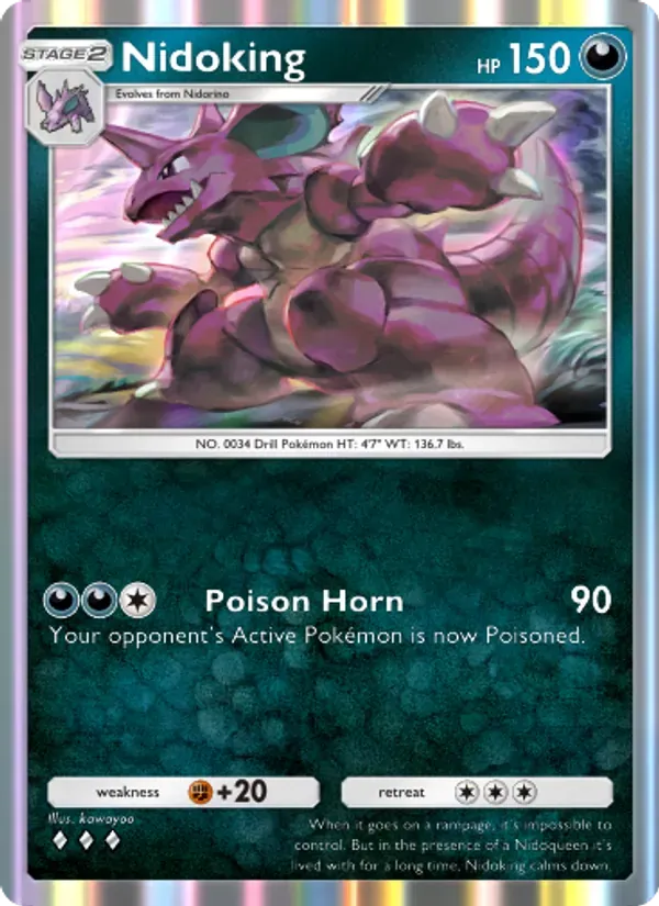 Nidoking 171/226 Dominação Genética