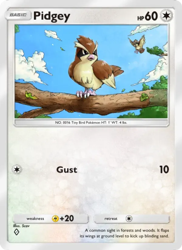 Pidgey 186/226 Dominação Genética