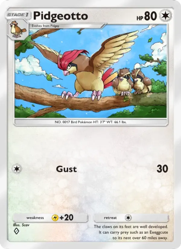 Pidgeotto 187/226 Dominação Genética