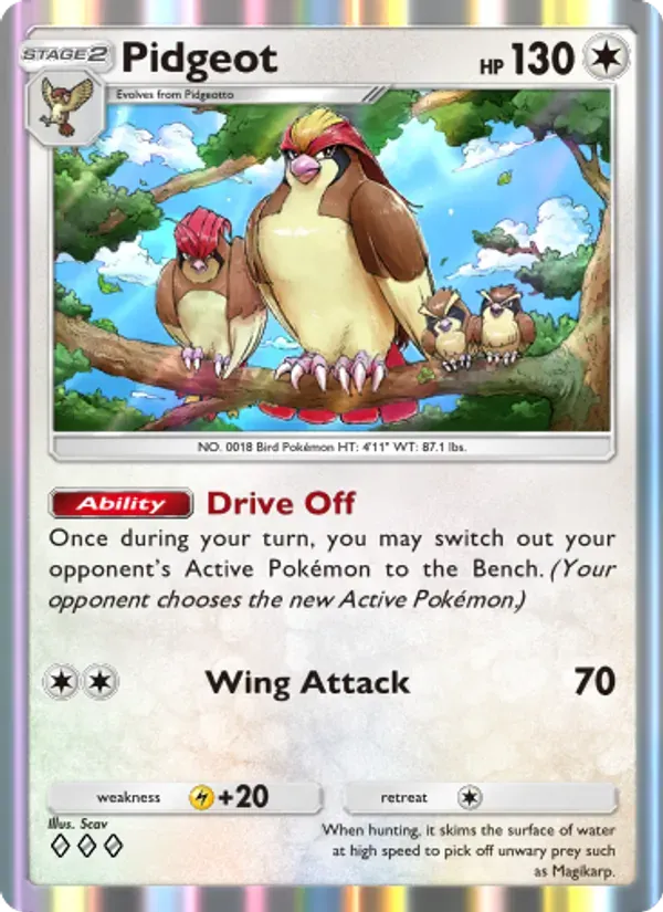 Pidgeot 188/226 Dominação Genética