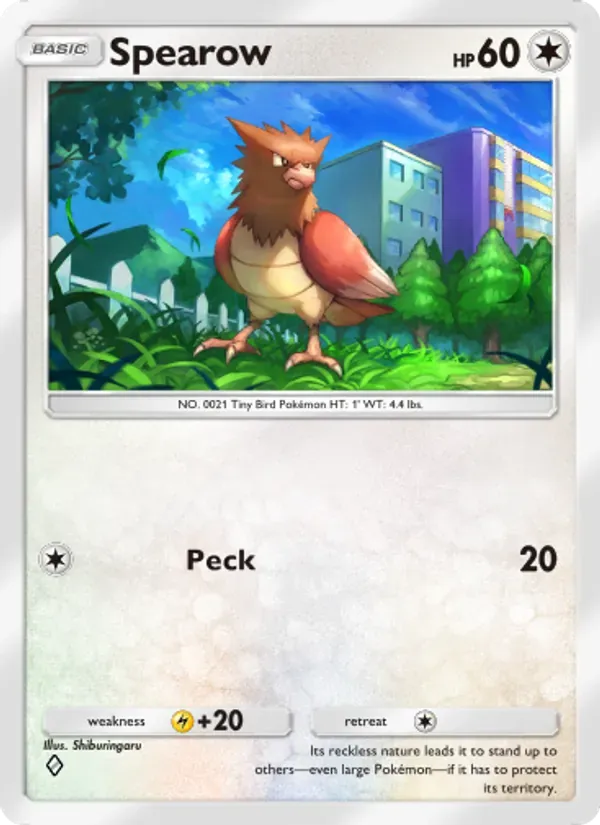 Spearow 191/226 Dominação Genética