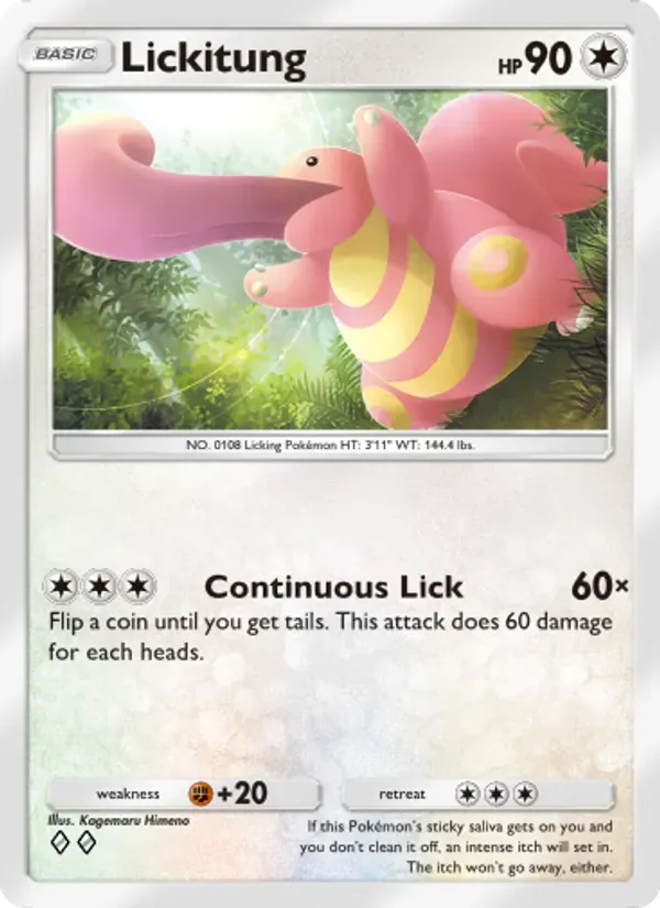 Lickitung 201/226 Dominação Genética