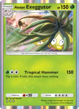 Alolan Exeggutor 002 Guardiões Celestiais
