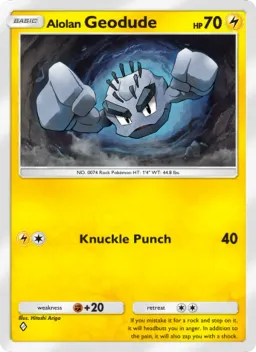 Alolan Geodude 059 Guardiões Celestiais