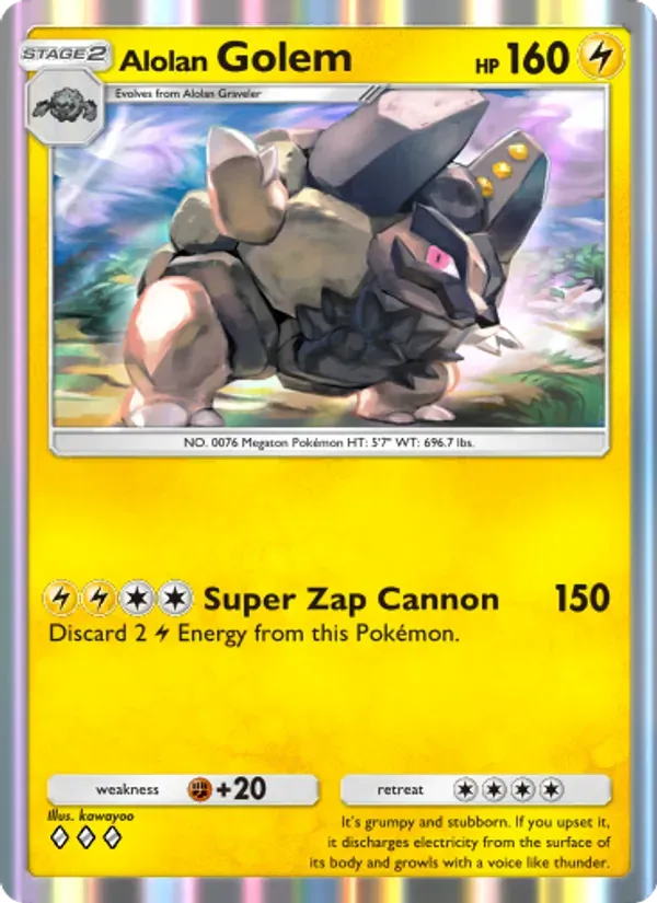 Alolan Golem 061/155 Guardiões Celestiais