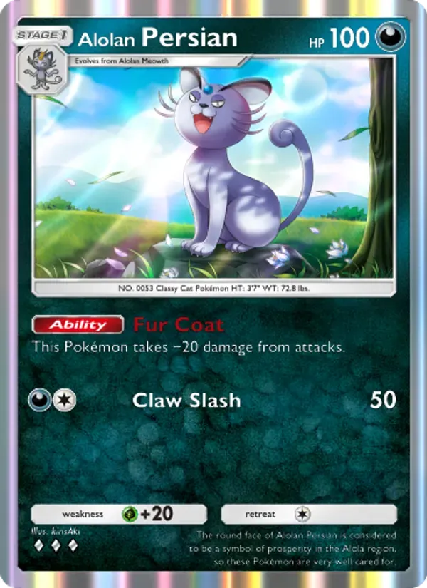 Alolan Persian 109/155 Guardiões Celestiais