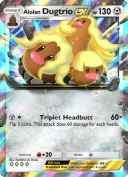Alolan Dugtrio ex 047 Extradimensional Crisis