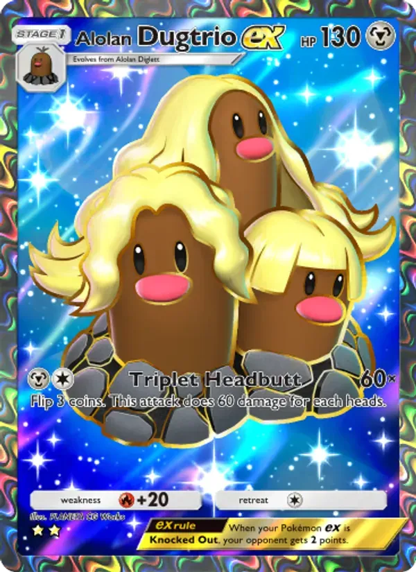 Alolan Dugtrio ex 080/69 Extradimensional Crisis