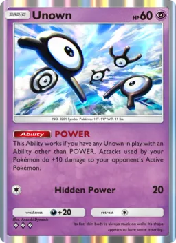 Unown 085 Wisdom of Sea and Sky