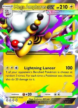 Mega Ampharos ex 085 Mega Rising