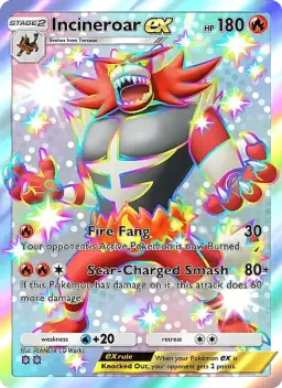 Incineroar ex 318 Mega Rising