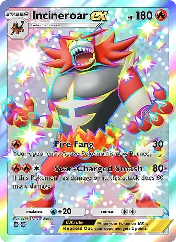 Incineroar ex 318/226 Mega Rising