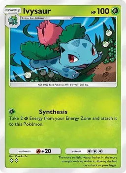 Ivysaur 002 Chama Carmesim