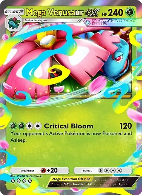 Mega Venusaur ex 004/69 Chama Carmesim