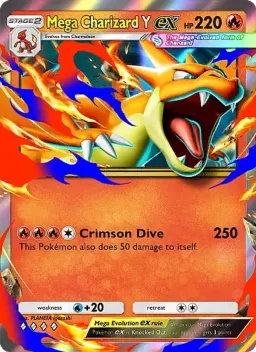 Mega Charizard Y ex 014 Chama Carmesim